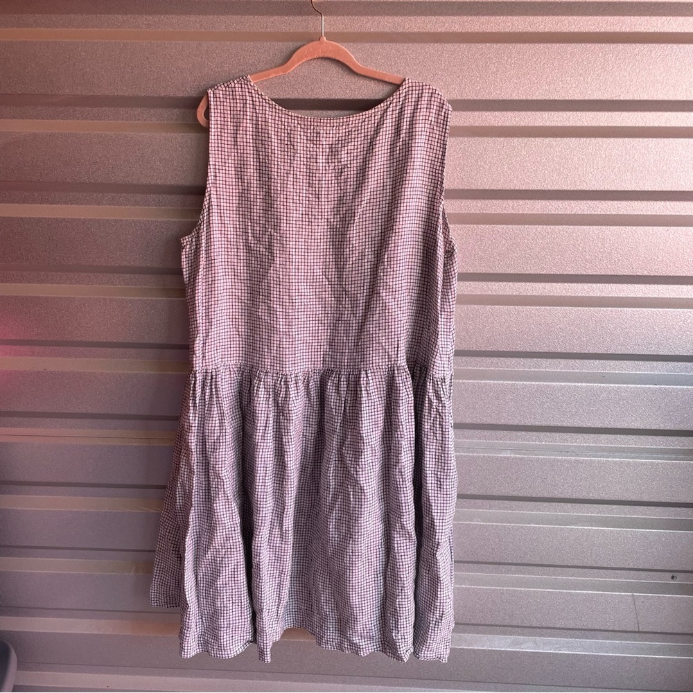notPerfectlinen oversized window check dress - Picture 4 of 4